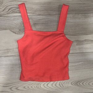 American Eagle Outfitters Coral Crop Top